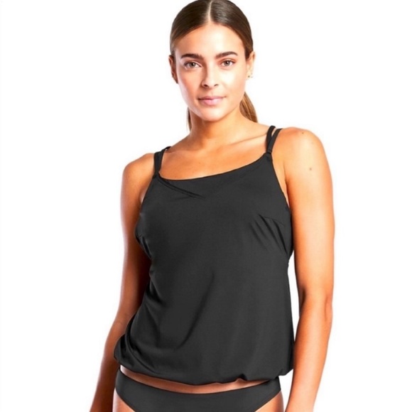 ATHLETA Boho Beachy Seascape Tankini Swimsuit Tank Bathing Suit NWT - Picture 3 of 13